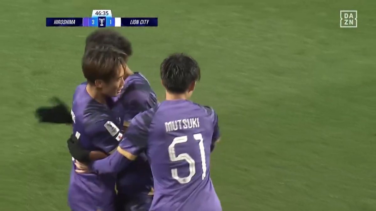 スキッベ采配、見事的中🎯 後半から出場の #東俊希 が早速アシスト！ ここしかないクロスに合わせた #ジャーメイン良 今日2発⚽⚽ 🏆ACL2 準々決勝 第1戦 🆚広島×セーラーズ 📱#DAZN ライブ配信中 #Jみようぜ
