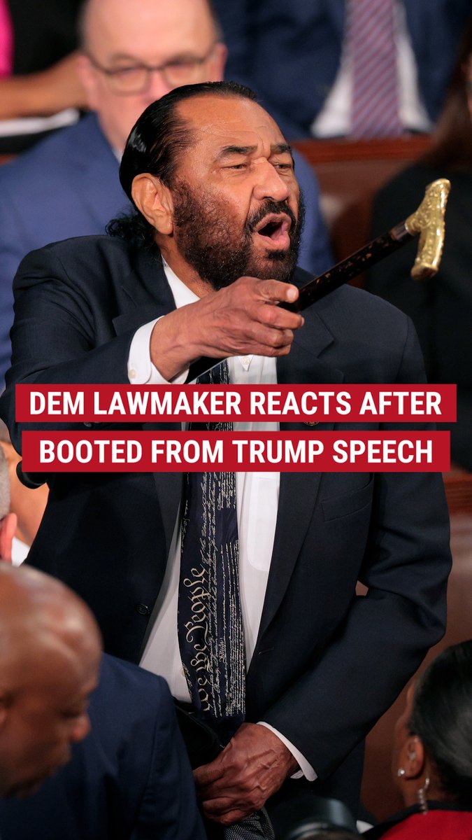 Rep. Al Green (D-TX) defended his act of defiance against President Trump after he was removed from the House chamber for waving his cane and repeatedly shouting at the president during the joint address to Congress.