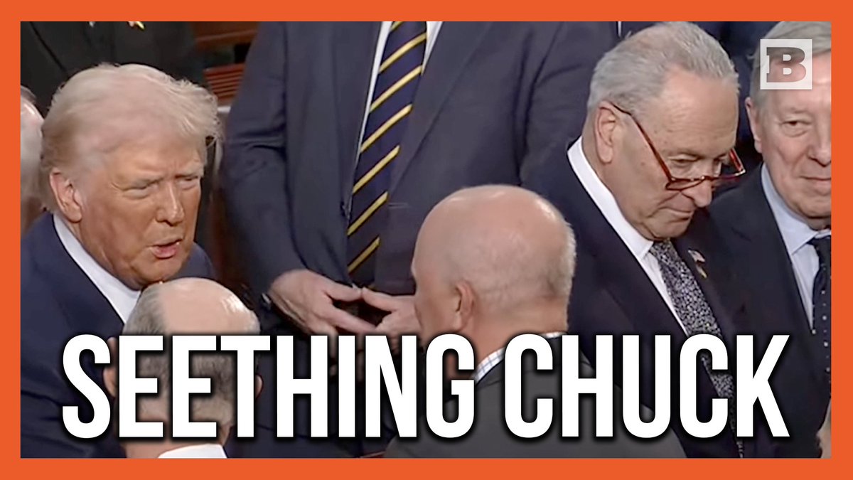 Trump walked right by and ignored Senator Minority Leader Chuck Schumer on his way to the podium tonight
