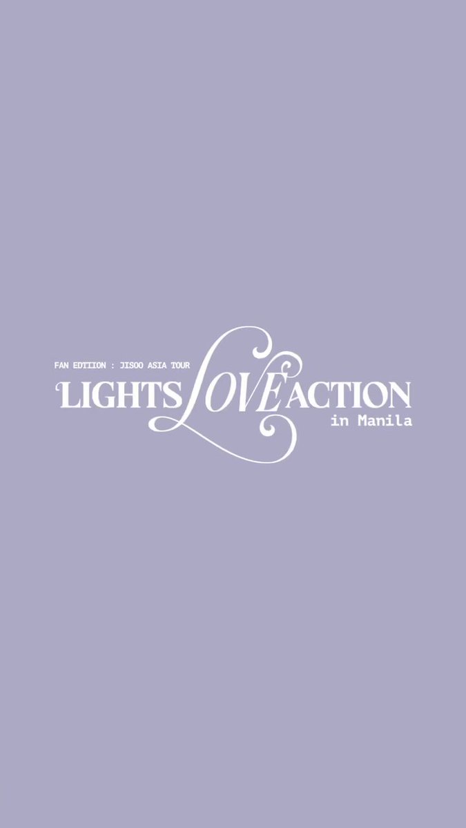 🎥 A special message from JISOO just for you! 💜 JISOO is beyond excited to meet her fans at the 2025 JISOO ASIA TOUR: Lights, Love, Action! in Manila!✨ 📅 March 14, 2025 (Friday) 📍 Smart Araneta Coliseum 📌 Get your tickets at: Don’t miss this once-in-a-lifetime chance to see JISOO live! Are you ready, Manila? 💖🔥 #JISOOinMANILA #LIGHTSLOVEACTIONinMNL #JISOO #지수