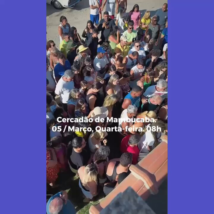 - Cercadão de Mambucaba. - 05/março, 8 h quarta-feira. - Jair Bolsonaro.