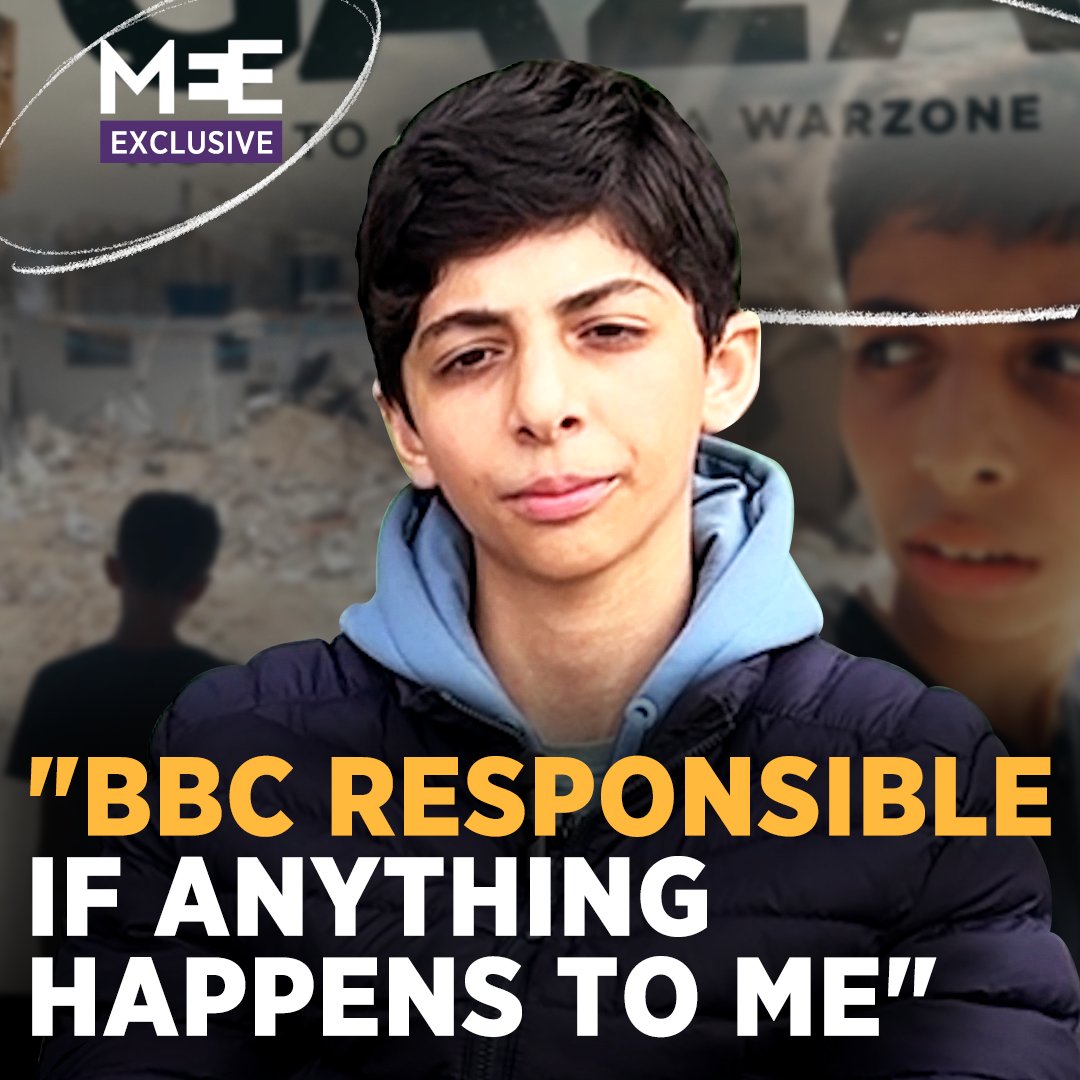 Exclusive: "If anything happens to me, the BBC is responsible." Abdullah al-Yazuri, the 13-year-old narrator of Gaza: How to Survive a War Zone, speaks to MEE after the BBC pulled the documentary. "I worked for nine months, and it was all wiped."