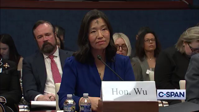 Boston MayorWu: "Let talk about Tom Homan. Shame on him for lying about my city, for having the nerve to insult our police commissioner who has overseen the safest Boston's been in anyone's lifetime. Bring him here under oath and lets ask him some questions."