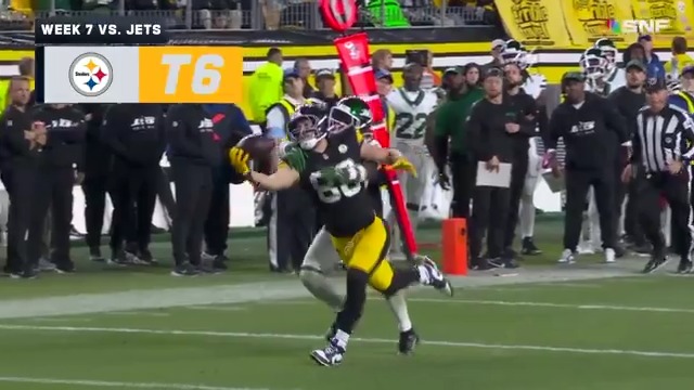Acrobatic catches were a theme in the @Steelers' top plays from 2024 😮