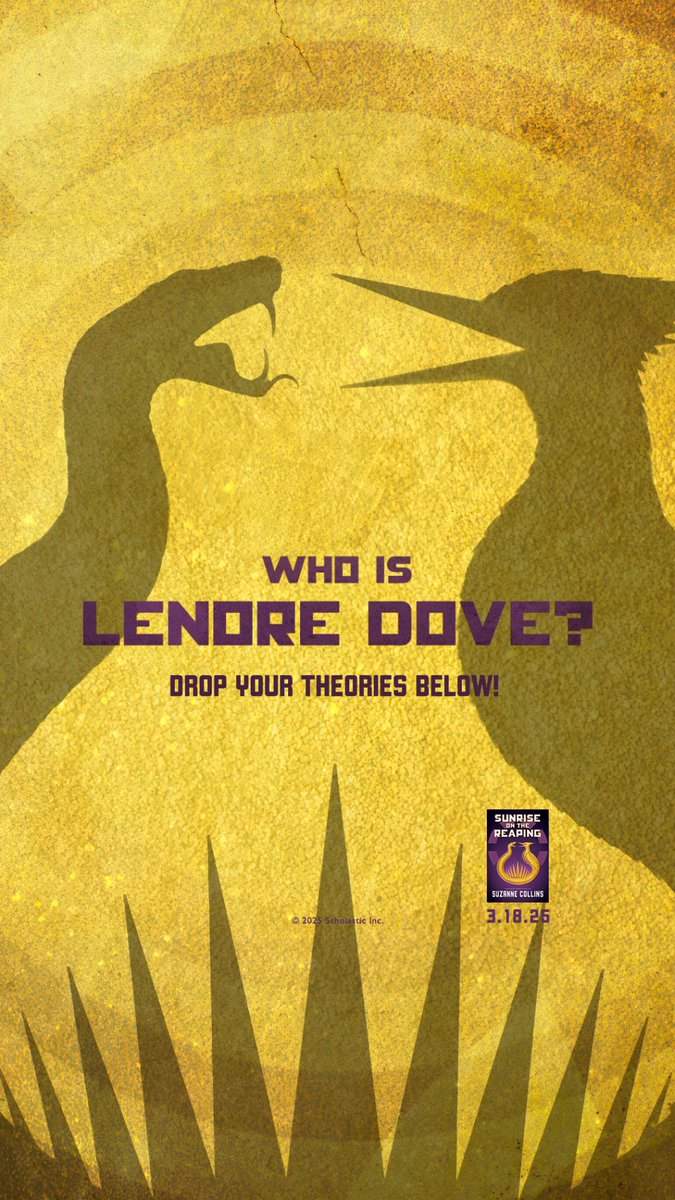Who is Lenore Dove? Tell us your theories now and read Sunrise on the Reaping March 18th. Pre-order now: #ReadSunrise #TheHungerGames