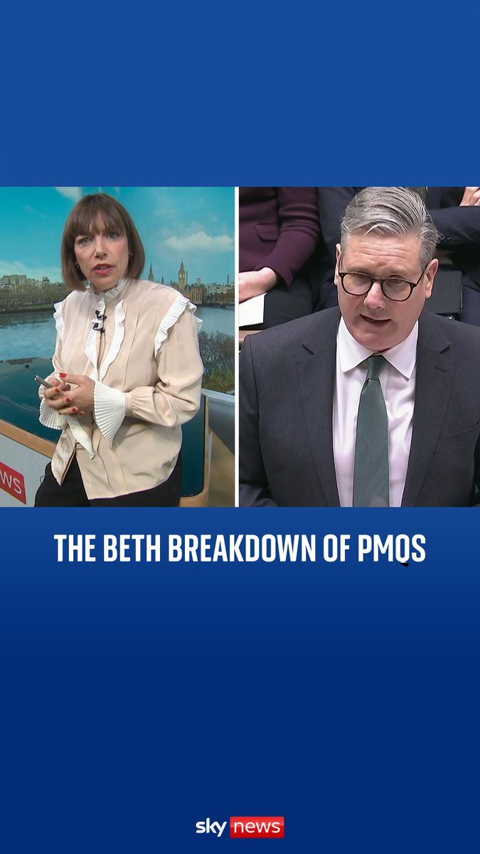 Sir Keir Starmer has faced his first PMQs since a week of high-level international diplomacy that won him praise from across the political divide. Sky's Beth Rigby explains what happened⬇️