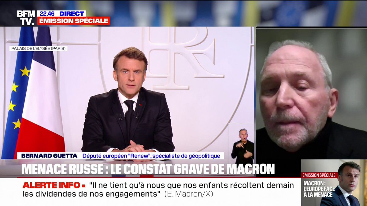 Guerre en Ukraine: "Il va falloir faire des sacrifices", assure Bernard Guetta (député européen "Renew")