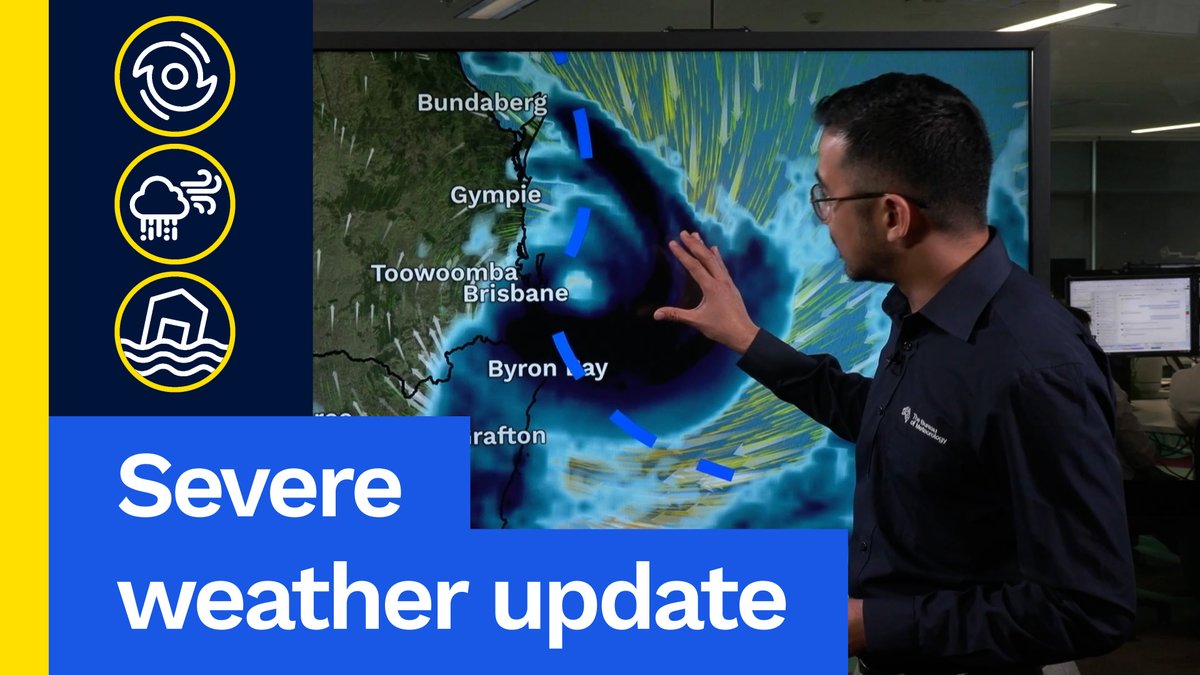 Severe Weather Update: Tropical Cyclone Alfred moving more slowly towards the coast. Video current: 9:00am AEST 6 March 2025. Latest forecasts and warnings: or the BOM Weather app.