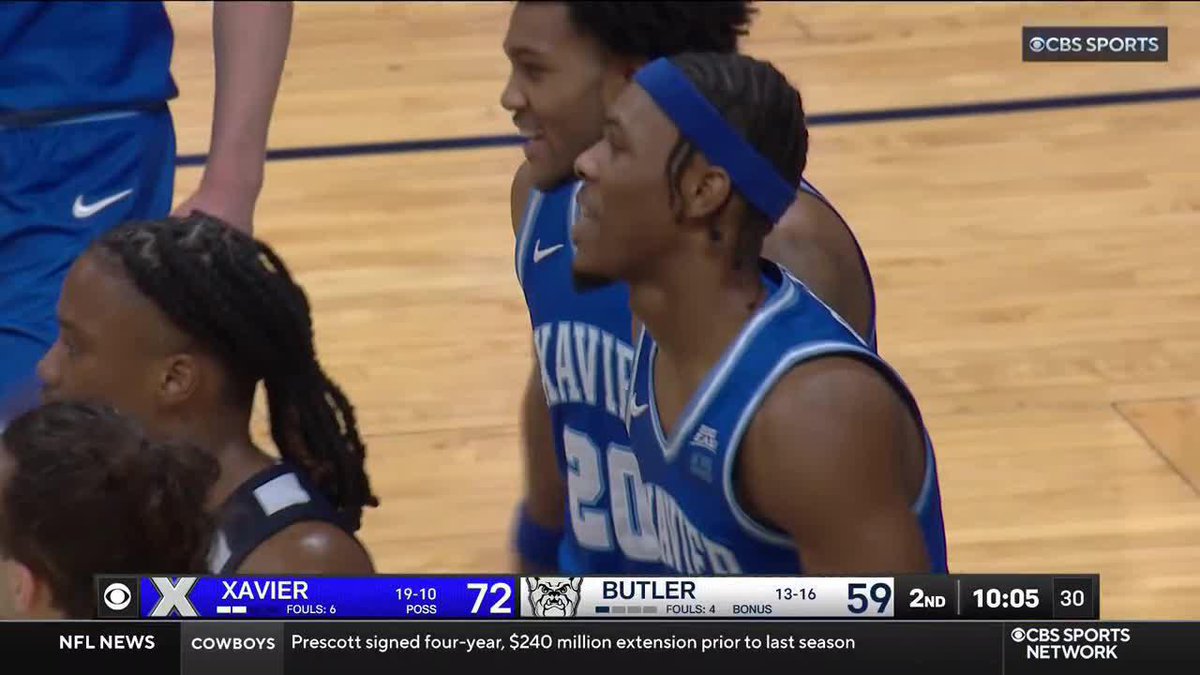 .Xavier Basketball heads to the line after nearly POSTERIZING the defender