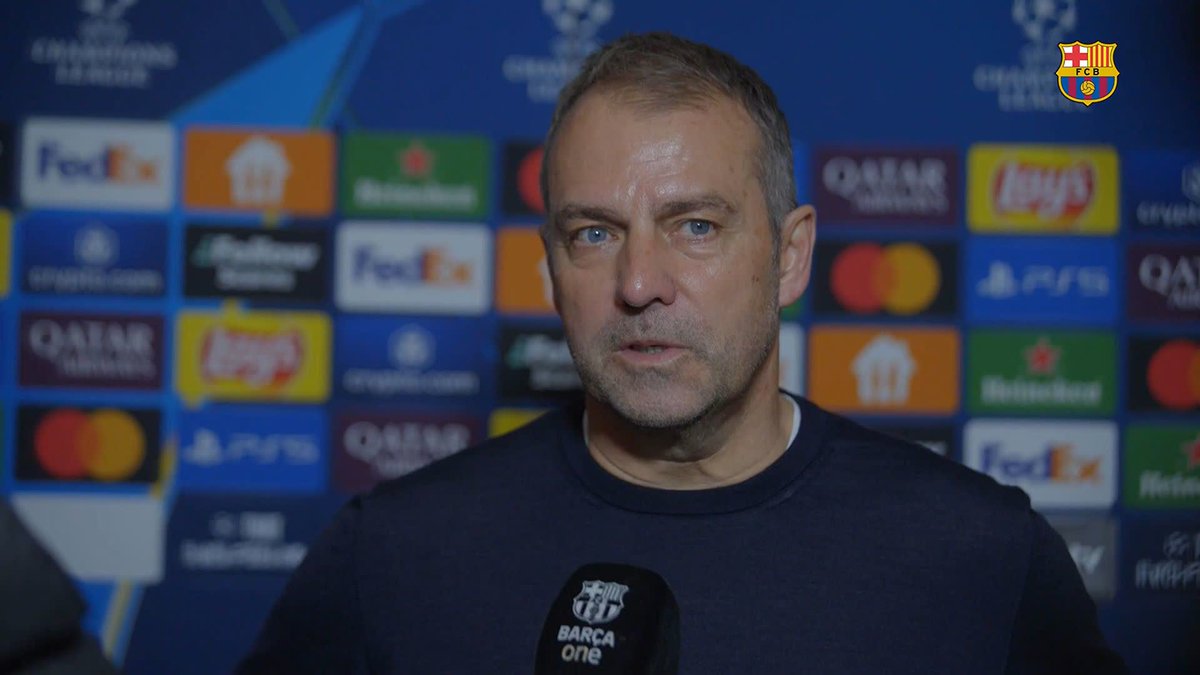 🎙️ HANSI FLICK: “It's good for the next leg and of course I hope a lot of fans are there.” #BenficaBarça UEFA Champions League