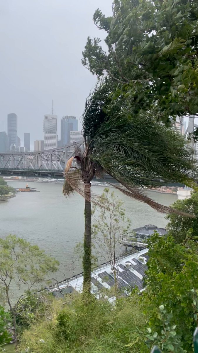 Blue skies are gone and wind picking up in Brisbane! #TCAlfred