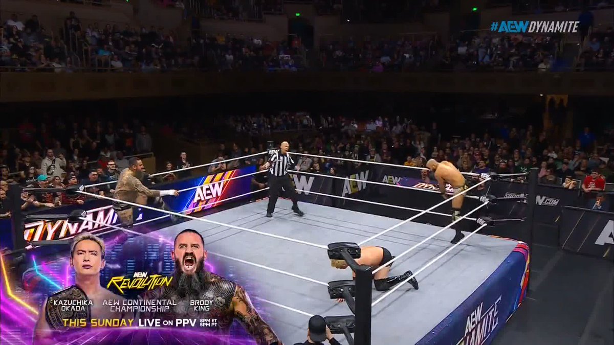 Big. Bad. Brody King. Watch #AEWDynamite LIVE on TBS &amp; Max @RainmakerXOkada | Ricochet | @SwerveStrickland | @BrodyXKing