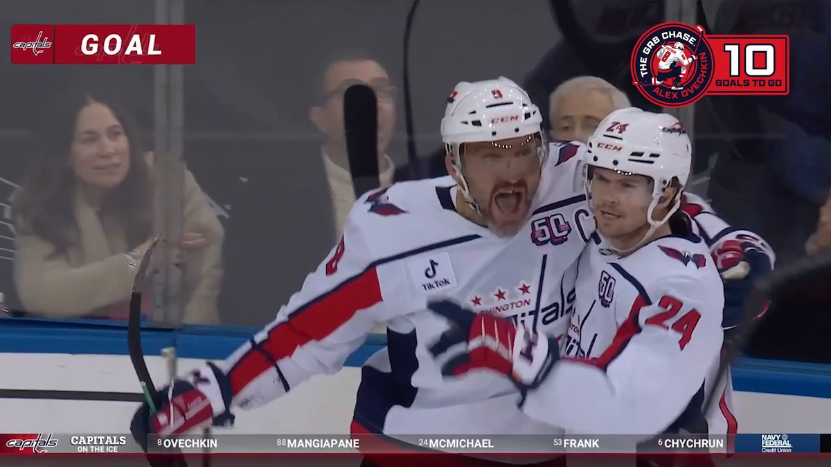 WE ARE INTO THE FINAL 10 GOALS OF THE #GR8CHASE‼️ 📺: NHLonTNT & @SportsonMax ➡️