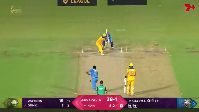 Here's Shane Watson and Ben Dunk combining for 17 sixes in the International Masters League, all available to watch in a one-minute video 🤝 (All Australia's games can be watched live on 7plus)
