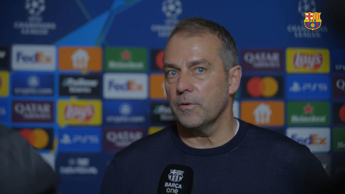 🎙️ HANSI FLICK: “I know that Benfica had a lot of chances but today we had a good goalie on the pitch and of course we deserved it.” #BenficaBarça UEFA Champions League