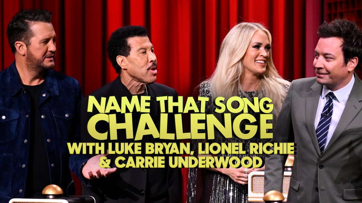 Jimmy and Carrie Underwood go head-to-head with Luke Bryan and Lionel Richie in Name That Song Challenge 🎶 #FallonTonight
