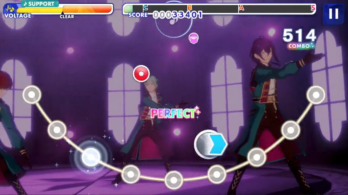 【お知らせ】 本日15時〜 『CHUNITHM』をイメージした 🎼ノーツデザイン 🎼ノーツ効果音 🎼判定ライン の設定を追加しました✨ 『CHUNITHM』の世界を『あんスタ！！』で楽しもう🎧️ #あんスタ #CHUNITHM