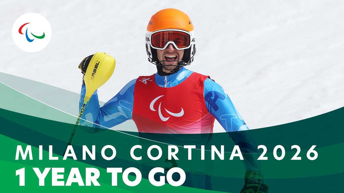 ⏱️ The clock is ticking! ⏱️ It's 1 year to go: The Countdown to the 🇮🇹 Milano Cortina 2026 Paralympic Winter Games has begun! #Paralympics Milano Cortina 2026 Comitato Italiano Paralimpico