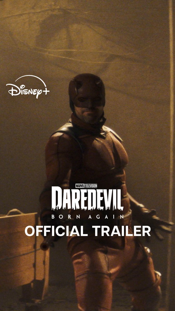 ◢◤ 『デアデビル：ボーン・アゲイン』 初回2️⃣話 独占配信中‼️ ◥◣ 《#デアデビル》として自警を続けるマット💥 彼に襲いかかる突然の暴力と、 新たな出会い—— そして宿敵《#キングピン》こと フィスクが表舞台へ返り咲こうとする⚡️ さらにダークでハードな衝撃作は #ディズニープラス で📺🔥