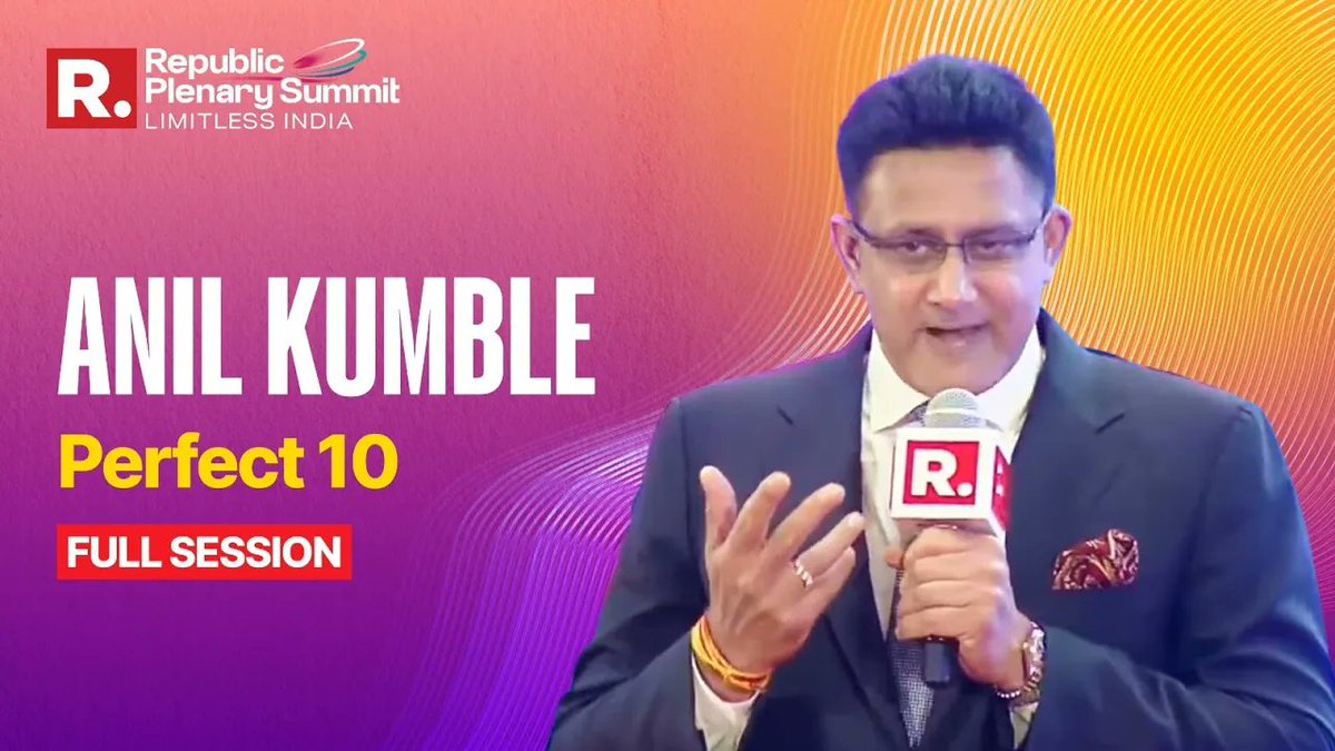 LIVE: Indian Cricket Legend Anil Kumble (Anil Kumble) Speaks At Republic Plenary Summit 2025 | Perfect 10 | Full Session WATCH ▶️ #RepublicPlenarySummit2025 #ArnabGoswami RP Sanjiv Goenka Group Canara Bank Ravin Group HospitalsApollo Reliance Digital Radico Khaitan Rungta Steel REVA University WILD STONE Blue Star MyGov Uttarakhand Government of UP MP MyGov Chief Minister Assam MyGovHaryana LIC India Forever Parimal Group ACKO Everest Spices TECNO Mobile India The Muthoot Group Da Milano