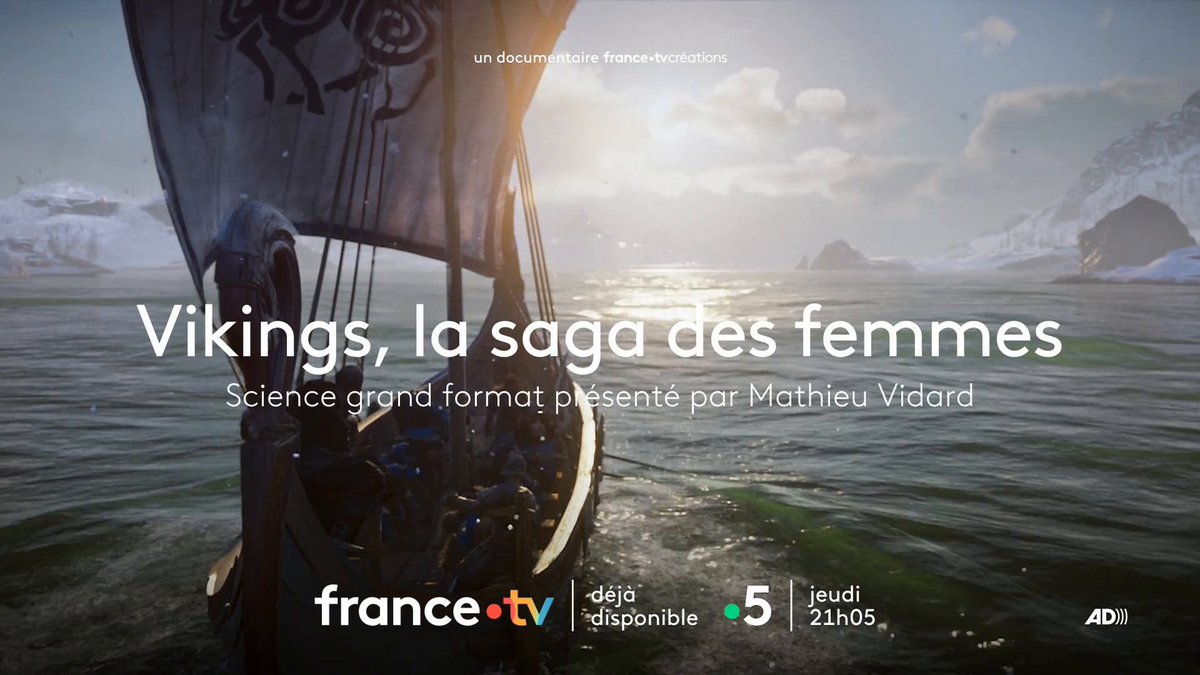 Assassin's Creed Valhalla en documentaire ! 📺 "Vikings, la saga des femmes" par France Télévisions retrace le rôle déterminant des femmes dans cette société, avec des images tirées du jeu ! 🎮🪓 📆 RDV ce soir à 21h05 sur France 5 et quand vous voulez sur !