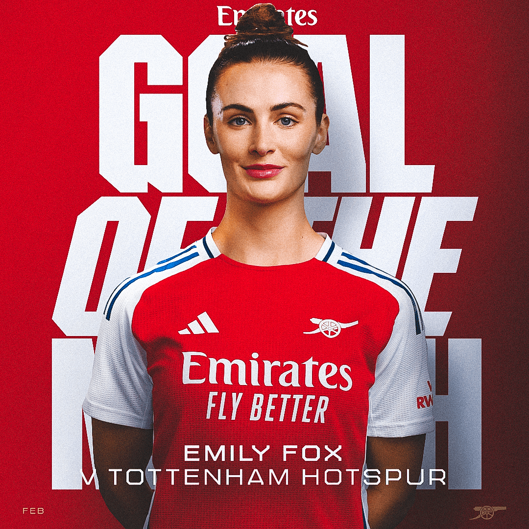 🥁 The votes are in... 🎯 Emily Fox's unstoppable strike in the north London derby has won our February Goal of the Month! 🔥 🤝 Emirates