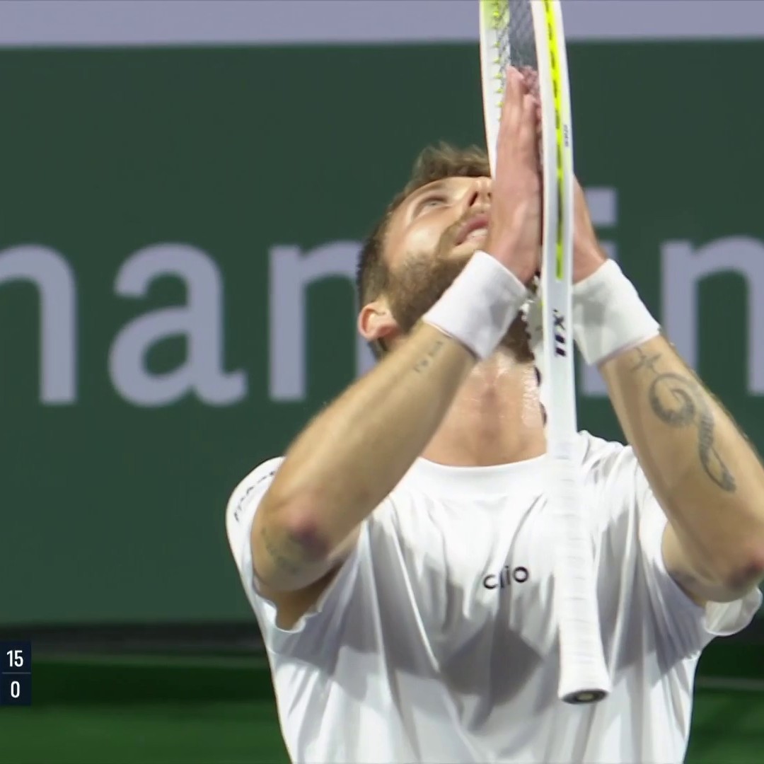 Quand Corentin Moutet fait du... Corentin Moutet (bon, avec un peu de chance) 🤷‍♂️ Suivez le Masters 1000 d'Indian Wells en intégralité sur Eurosport et Max