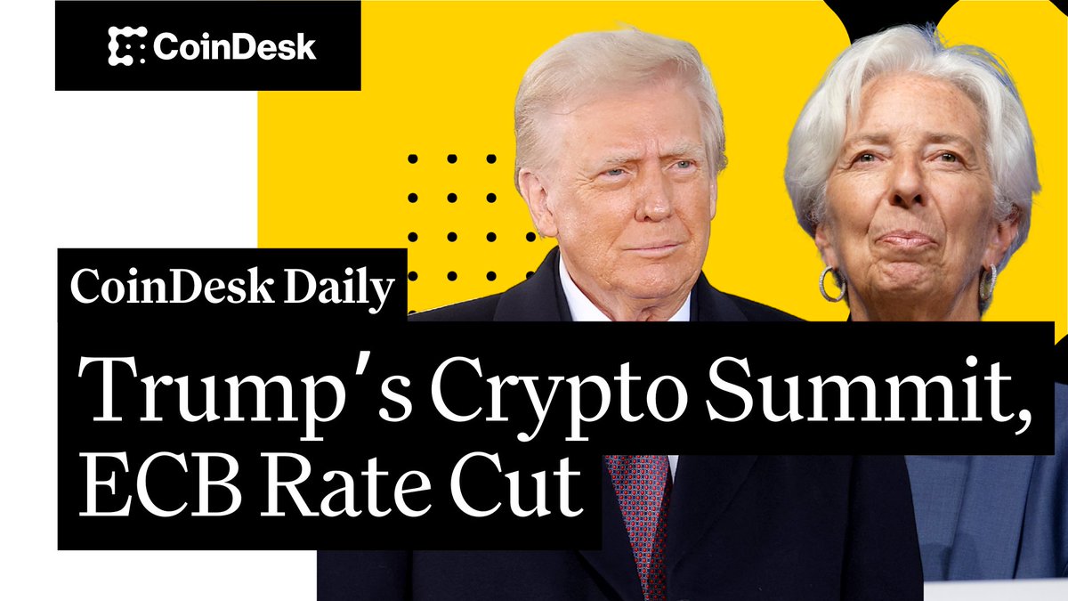 🗞️ $90K bitcoin back as Trump delays auto tariffs, White House Crypto Summit stirs strategic reserve buzz 🗞️ ECB cuts rates to 2.5% 🗞️ Coinbase revives security tokens vision, starting with $COIN Christine Lee has more on "CoinDesk Daily" 👇