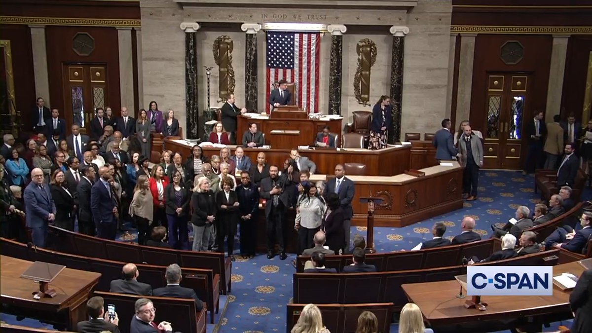 U.S. House censures U.S. Representative Al Green for his conduct during President Trump's address to a joint session of Congress, 224-198-2.