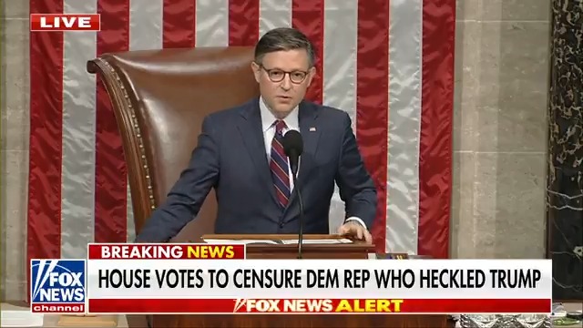 BREAKING: Ten Democrats join Republicans to censure Rep. Al Green (D-TX) after he was thrown out of President Trump's address to Congress. Democrats respond to the vote with a song.