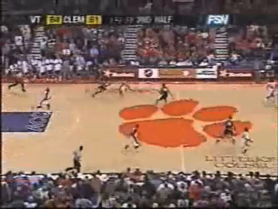 Senior Day vs. Virginia Tech on Saturday. 20 years ago Clemson had their greatest Senior Day moment against the Hokies. “Olu Babalola buries the three”