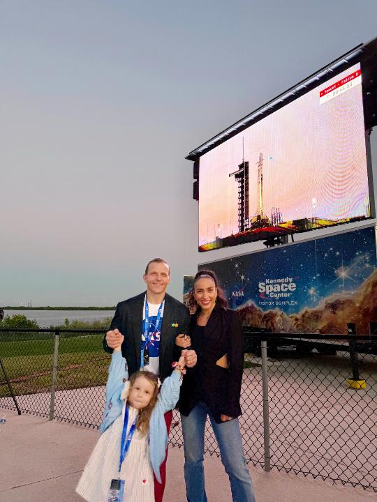 Last week at NASA's Kennedy Space Center, Robin Arzón joined us with her daughter Athena for Intuitive Machines' launch of its Athena lunar lander! Just before liftoff, we asked Robin about her love of space and inspiring the next generation. Don't miss IM-2 landing coverage: