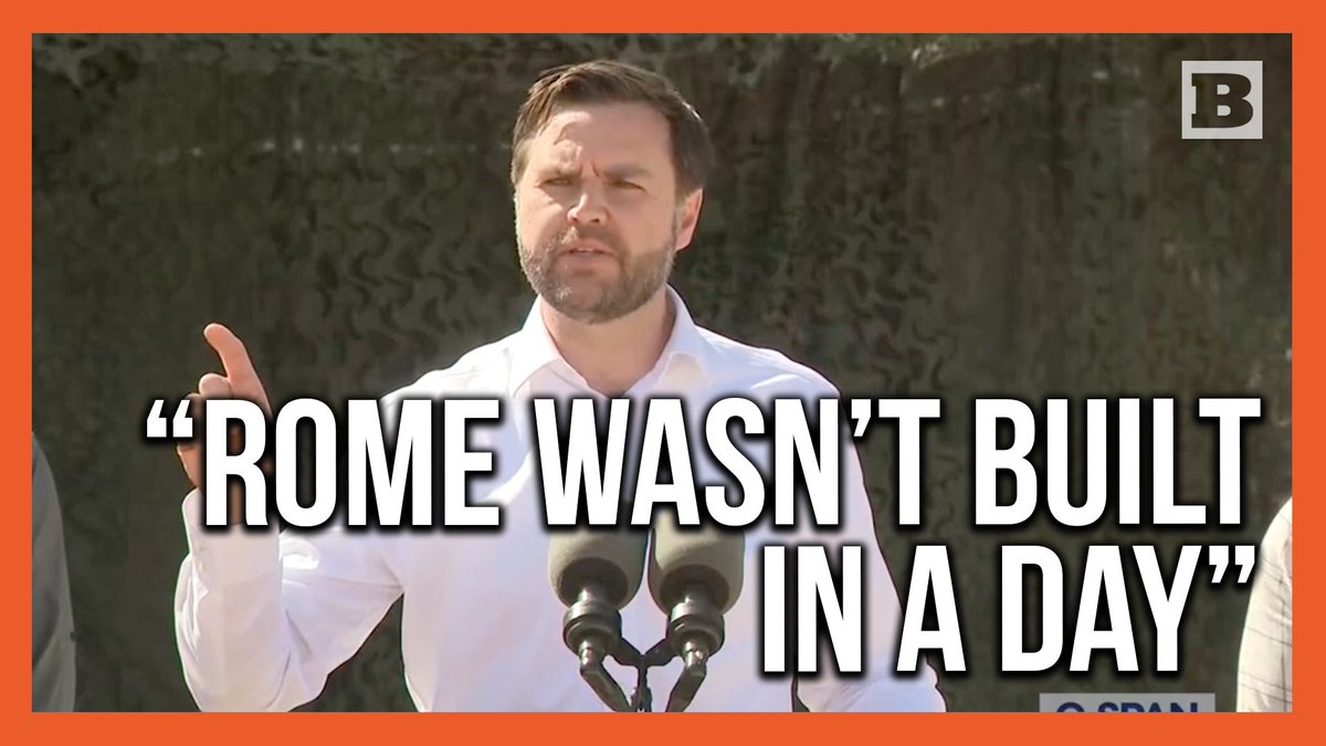 .JD Vance at the US-Mexico border: "Rome wasn't built in a day," referring to the challenges affiliated with mass deportations, particularly after the Biden administration's open-border policies "gutted" immigration enforcement organizations.