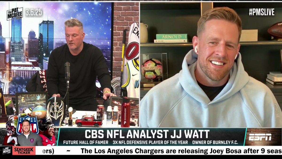 "I'm telling you I was serious that I was gonna play for the Bengals.. I said that I would do it and what James Trafford was doing was so impressive" ~ JJ Watt #PMSLive