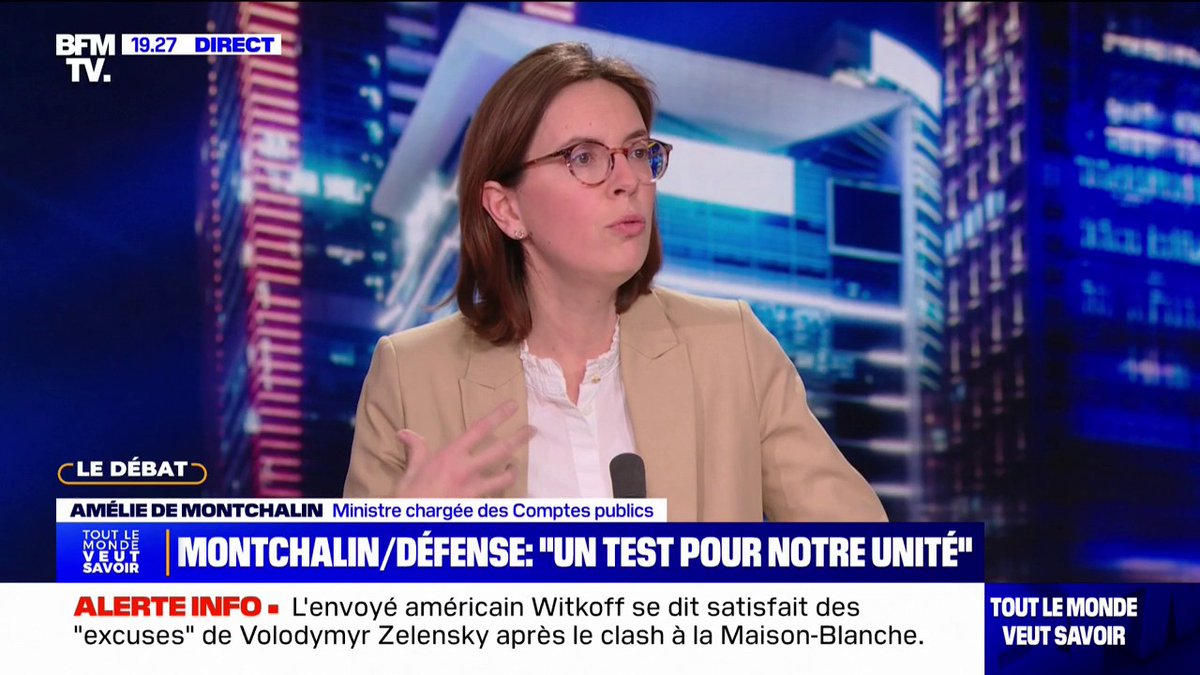 Amélie de Montchalin (ministre chargée des Comptes publics): "Ce dont nous manquons ce n'est pas d'argent, c'est de la capacité de production à la hauteur des besoins du pays"