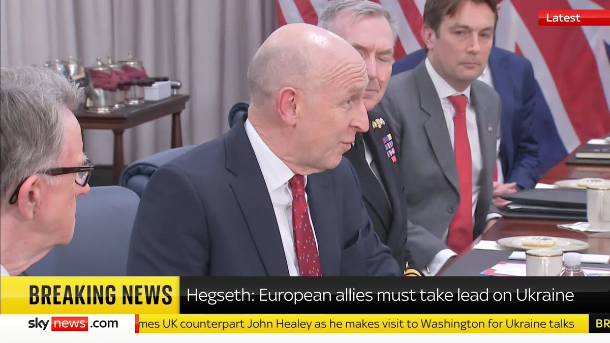 'You challenged Europe to step up... I say to you that we have, we are, and we will further.' Defence Secretary John Healey speaks at the Pentagon and addresses his US counterpart Pete Hegseth. 📺 Sky 501, Virgin 602, Freeview 233 and YouTube