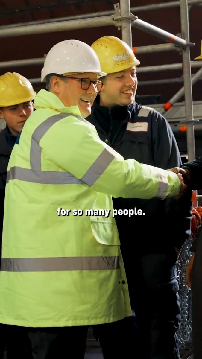 I want working people to have a secure future. That’s why my government is going further and faster: creating more investment, more jobs, securing more opportunities for young people, and backing businesses like Cammell Laird across the country.