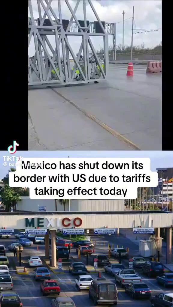 OH MY 👏🏻. WHO KNEW IT ONLY TOOK TARIFFS TO GET THE BORDER CLOSED.