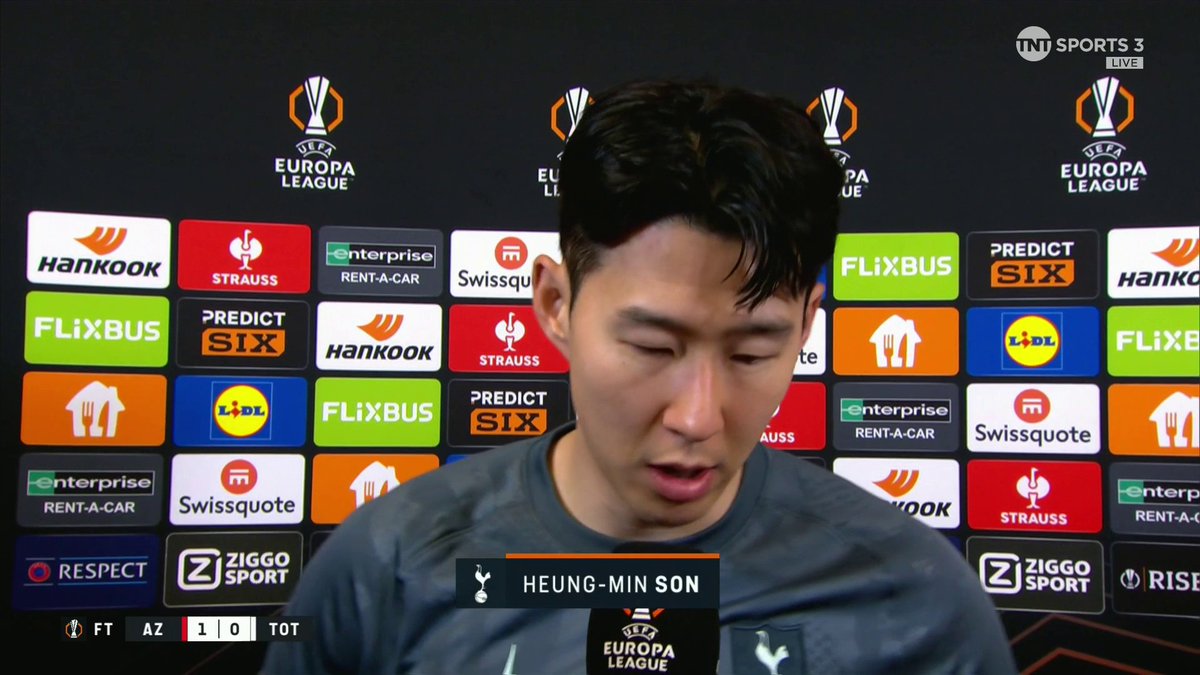 "It's a big, big wake up call" 🚨 Spurs' skipper Heung-Min Son speaks following his side's defeat in Alkmaar, and says that his team this is their "big wake up call" ahead of the 2nd leg next week. 🎙️ Becky Ives | 📺 TNT Sports & discovery+ UK