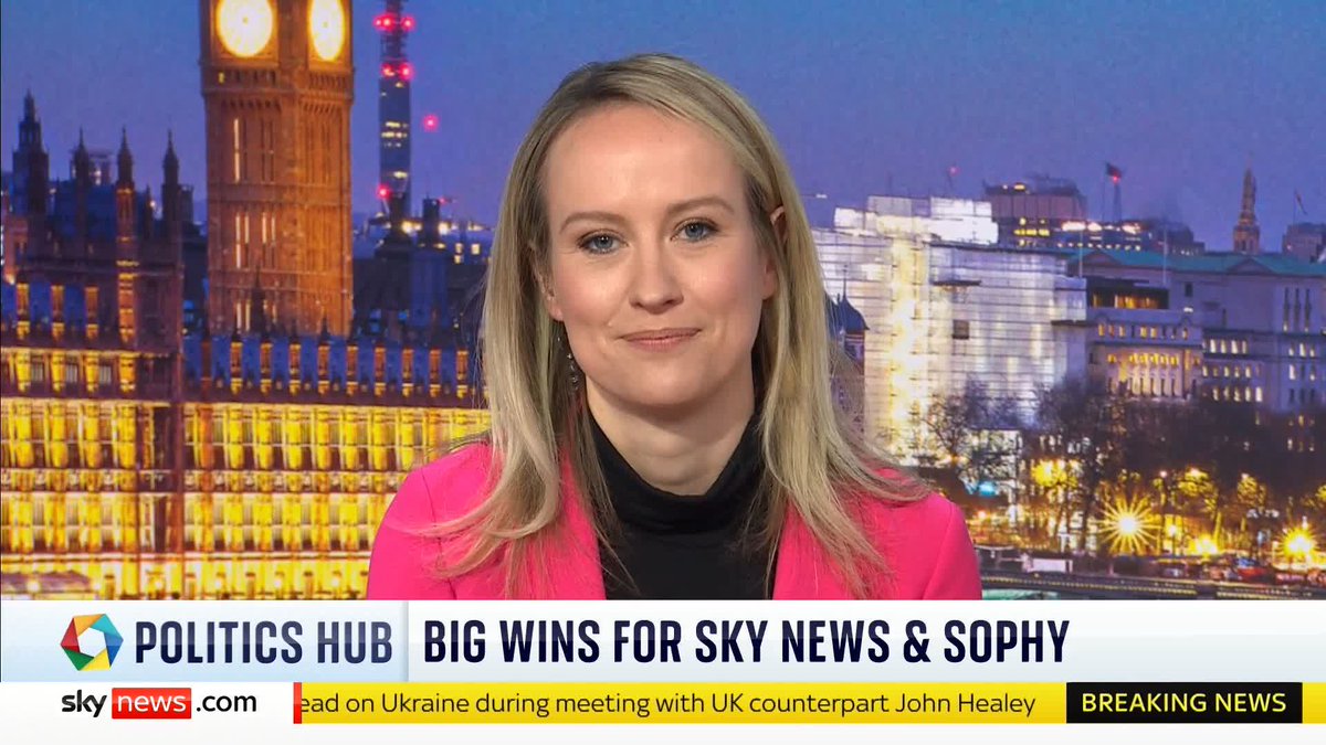 ⭐Sky News won News Channel of the Year and Sophy Ridge was named Presenter of the Year at the Royal Television Society (RTS) Awards⭐ Sophy Ridge gives a special thank you to her team "who are the best in the business"