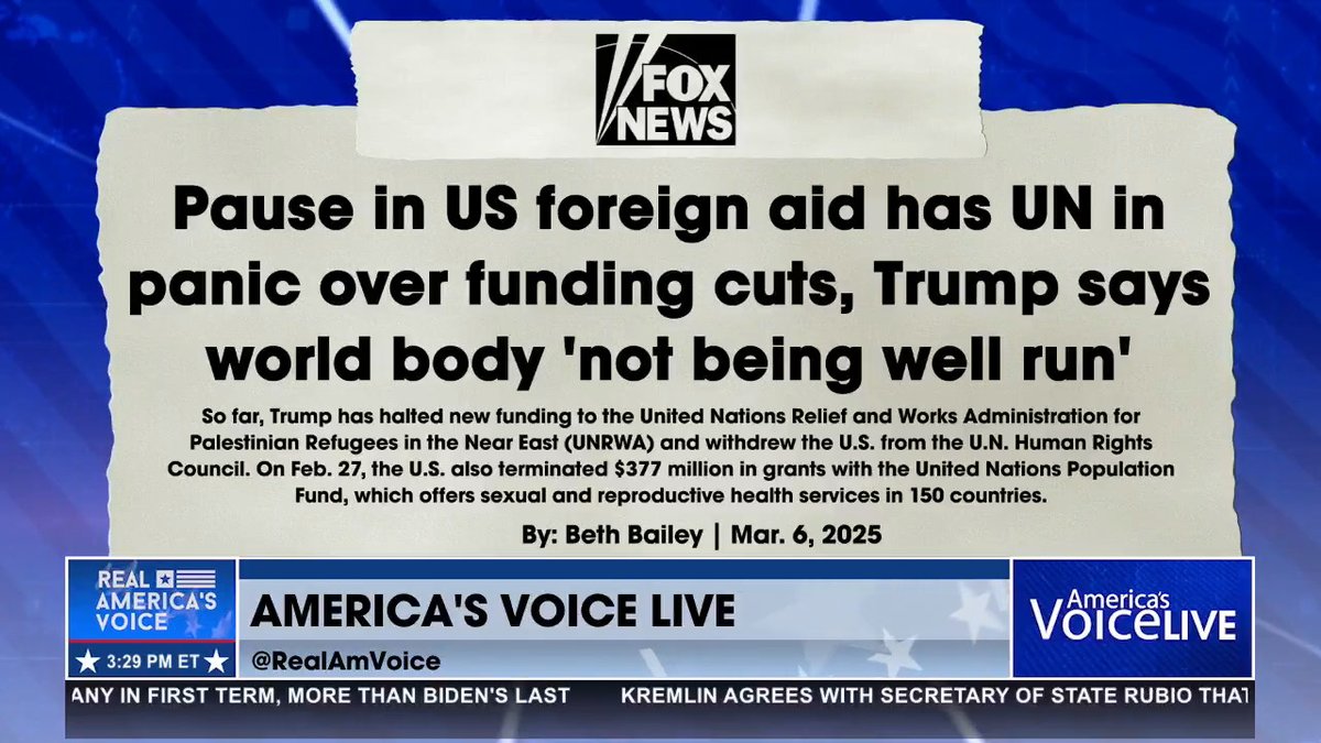 U.N. IN A PANIC OVER FUNDING CUTS: $117.9M TAXPAYER MONEY As President Trump has signed an EO calling for UN funding reform as WE the taxpayers have been pouring into. Now the UN is in a panic over the waste, fraud, and abuse being exposed. @SteveGruberShow