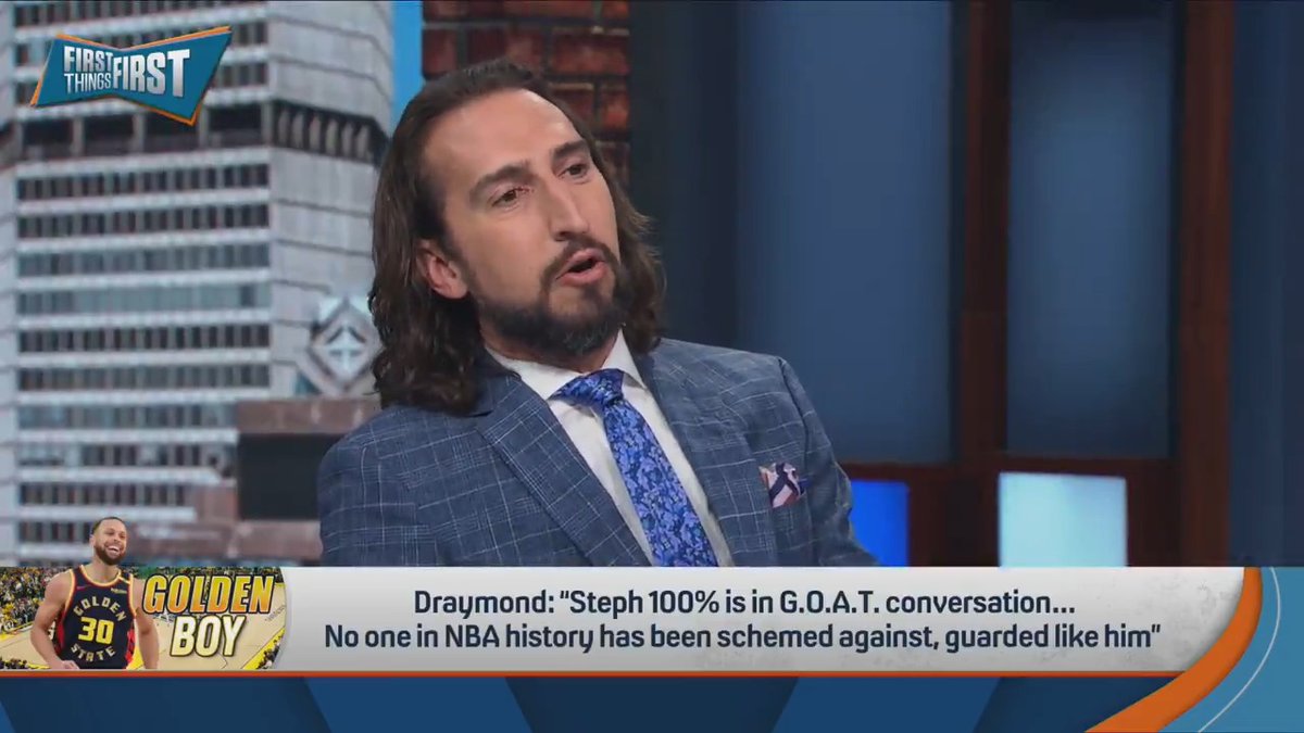 Draymond Green says Steph Curry is 100% in the G.O.A.T. conversation. nick wright disagrees: “This is not an allowable opinion… It is an allowable opinion ‘he’s the greatest point guard ever.’ I disagree with it, but that is a conversation.”