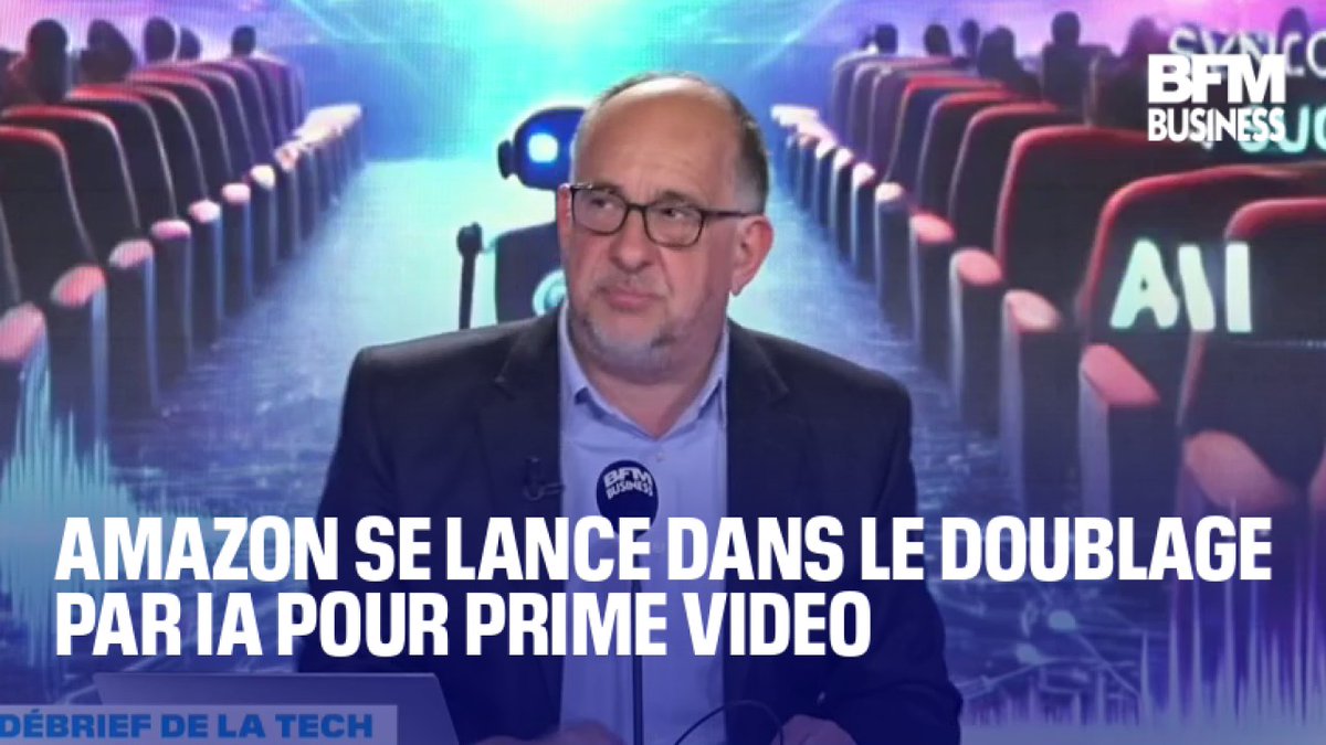 🎞️ Amazon se lance dans le doublage par IA pour les films et séries de Prime Video "Un doublage acceptable (avec l'IA) est à portée de main, ça arrive" 💬 Lucas Perraudin , ancien directeur de Meta Reality Labs