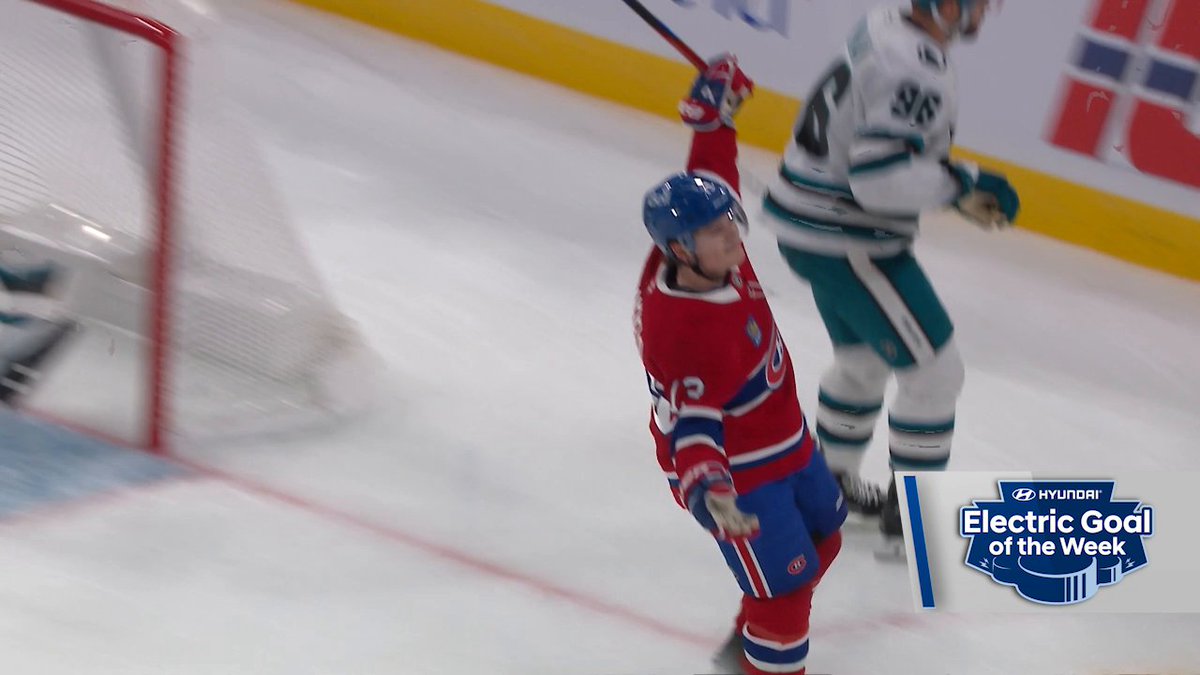 The Electric Goal of the Week presented by Hyundai Canada just has to go to Cole Caufield this week. 🤯