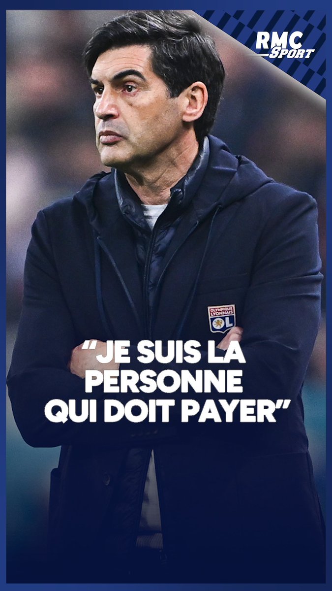 Paulo Fonseca 🇵🇹 : « Je suis la personne qui doit payer. Et ce n’est pas juste. » 🎥 RMC Sport