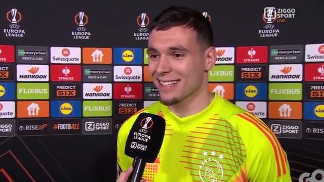 'Ik zou liegen als ik zeg dat het niet lastig was' 🤥 Jay Gorter over zijn invalbeurt tegen Frankfurt 🧤 #ZiggoSport #UEL #AJAFRA