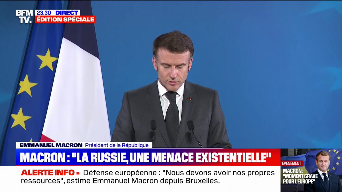 Défense européenne: Emmanuel Macron plaide pour "un financement commun" aux membres de l'Union européenne