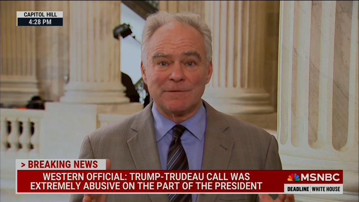 Sen. Kaine: “Donald Trump, in six weeks, has fired more veterans than any president in the history of the United States.” Republicans can shut up forever about giving a shit about our veterans.