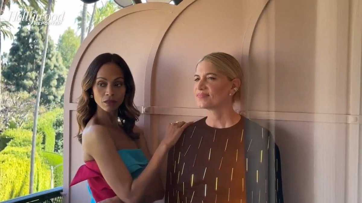 Go behind the scenes with #Oscars winner Zoe Saldaña and stylist Petra Flannery for their THR #PowerStylists cover shoot