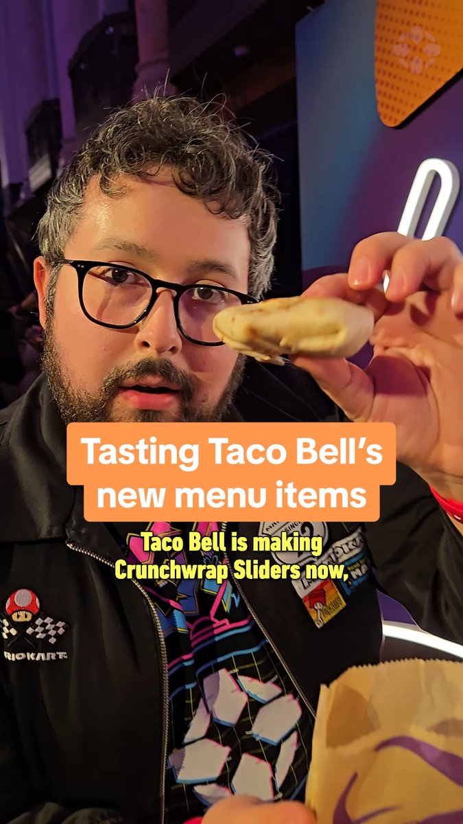 Taco Bell let us try their new Crunchwrap Sliders, a taco with a shell made of cheese, and more!